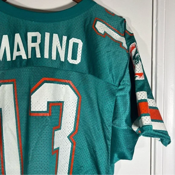 Vintage Wilson DAN MARINO Jersey Teal NFL Football Miami Dolphins - Picture 9 of 12